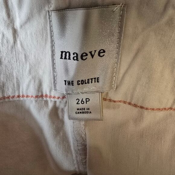 Anthropologie Maeve The Colette Linen Blend High Rise Wide Leg Crop Pants - Picture 5 of 13